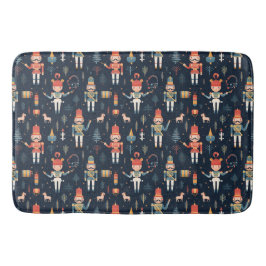 Notenkraker Navy Blau Feestelijke Kerst Badmat