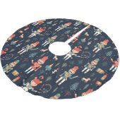 Notenkraker Navy Blauw Patroon Kerstboom Rok (Gekanteld)