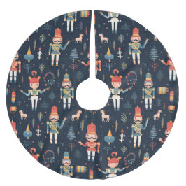 Notenkraker Navy Blauw Patroon Kerstboom Rok