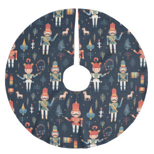 Notenkraker Navy Blauwe Patroon Kerstboom Rok
