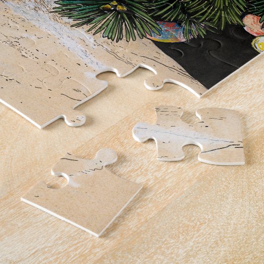 notenkraker onder kerstboom legpuzzel (Zijkant)