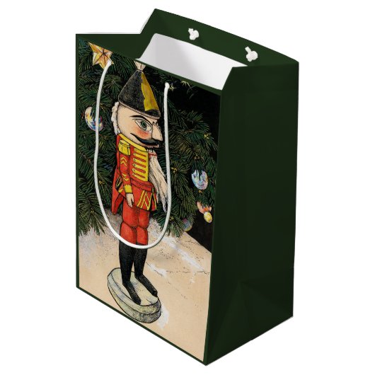  notenkraker onder kerstboom medium cadeauzakje (Achterkant Gekanteld)