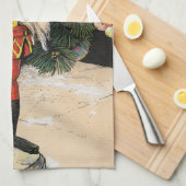 notenkraker onder kerstboom theedoek (Quarter Fold)