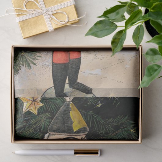  notenkraker onder kerstboom tissuepapier (Geschenk)