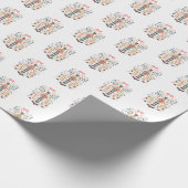 Notenkraker ontwerp kerst inpakpapier (Hoek)