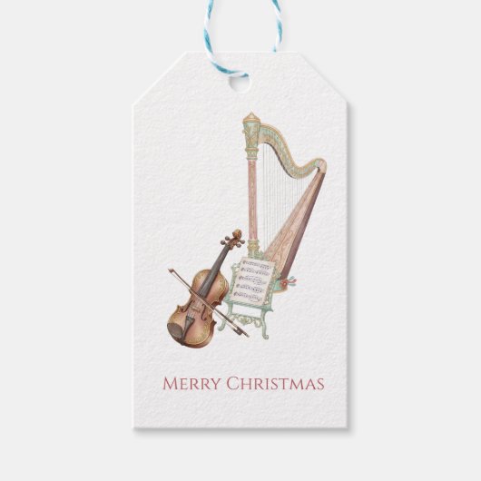 Notenkraker Orkest Viool en Harp Cadeaulabel (Voorkant)