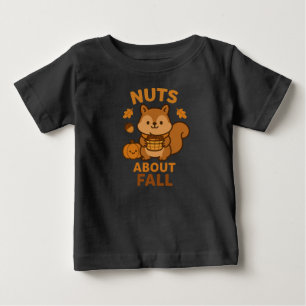 Notenkraker over Herfst – Cute Squirrel Kids T-Shi