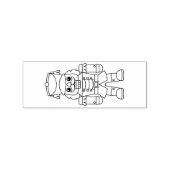 Notenkraker overzicht kersthout rubberstempel (Afrduk)