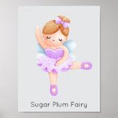 Notenkraker Paarse Sugar Plum Fairy Christmas Poster (Voorkant)