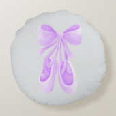 Notenkraker Paarse Sugar Plum Fairy Christmas Rond Kussen (Achterkant)