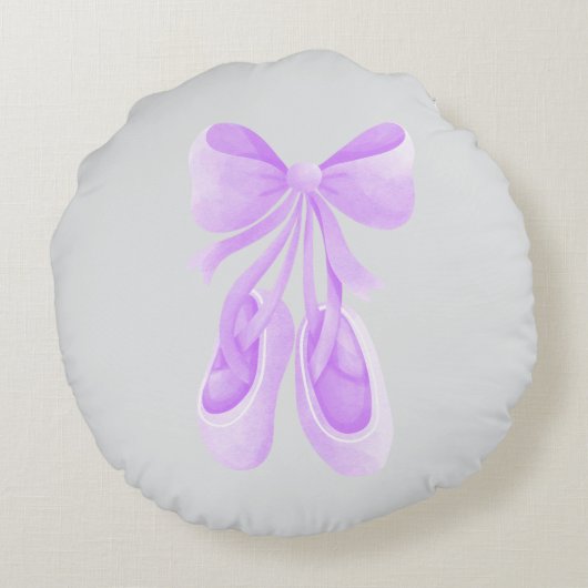 Notenkraker Paarse Sugar Plum Fairy Christmas Rond Kussen (Achterkant)