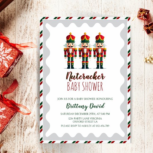 Notenkraker Party Christmas Baby shower Invitation Kaart