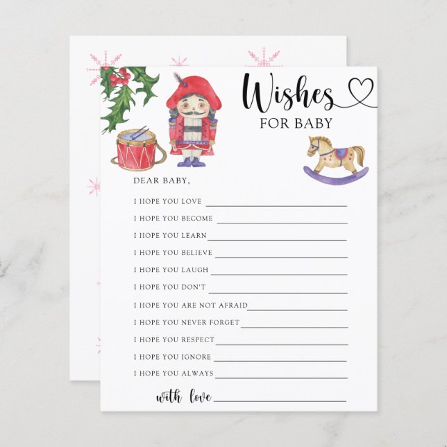 Notenkraker - Party spel | Wensen voor baby (Voorkant / Achterkant)