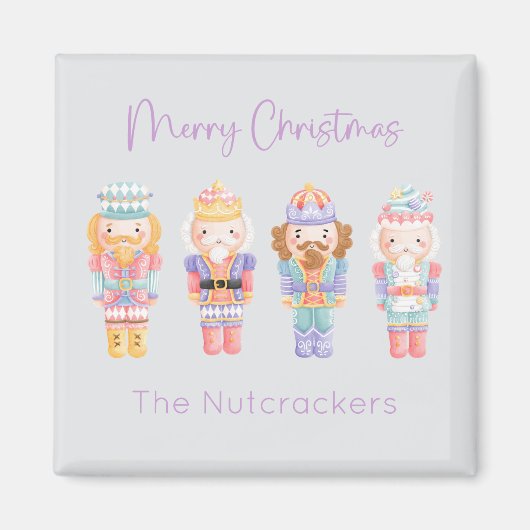Notenkraker Pastel Christmas Magneet (Voorkant)