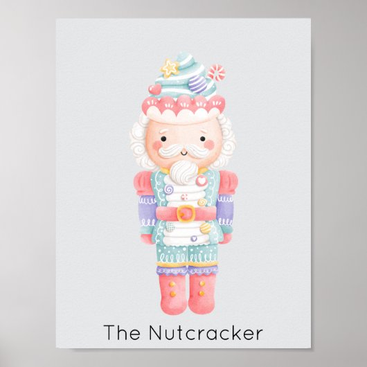 Notenkraker Pastel Christmas Poster (Voorkant)