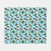 Notenkraker Patroon Dekbed Fleece Deken (Voorkant (Horizontaal))