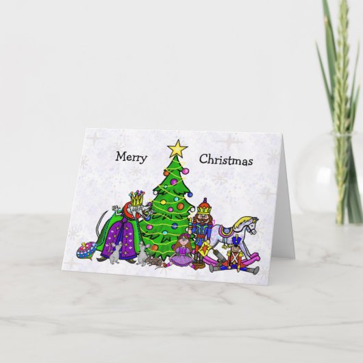 Notenkraker Personages Grappige Kerstkaart Kaart (Voorkant)