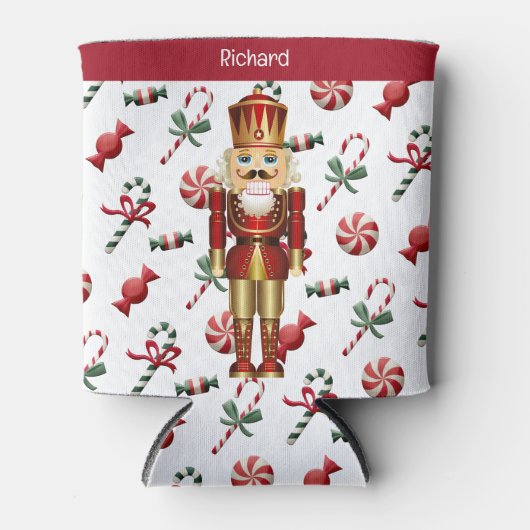 Notenkraker Personaliseer Naam Kerstmisgift Blikjeskoeler (Voorkant)