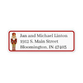 Notenkraker Personaliseer retouradres Kerstmis Etiket (Voorkant)