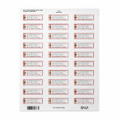 Notenkraker Personaliseer retouradres Kerstmis Etiket (Full Sheet)