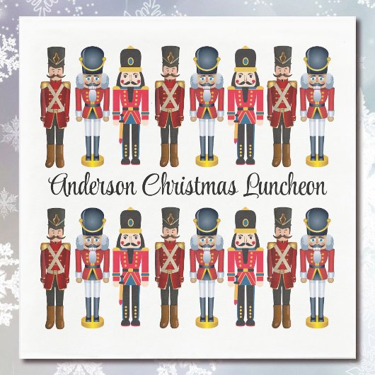 Notenkraker Personaliseer Tekst Soldaat Kerstmis Servet