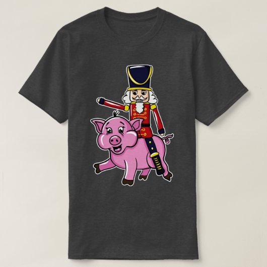 Notenkraker pop rijden varken t-shirt (Design voorkant)
