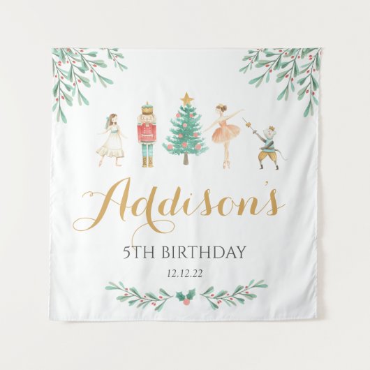 Notenkraker Poster, Notenkraker welkomstbord Wandkleed (Voorkant)