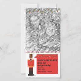 Notenkraker Prettig feest, fotokaart sjabloon