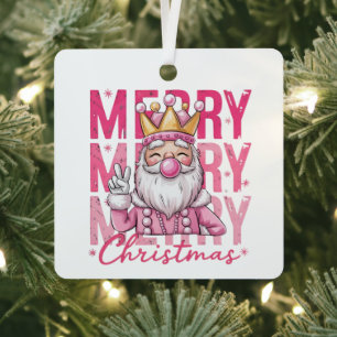 Notenkraker Prettig Kerstfeest Roze Ballet Soldaat Metalen Ornament