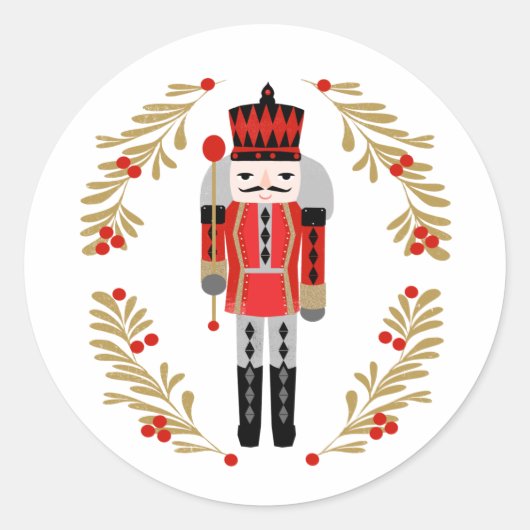Notenkraker Prince Christmas Ronde Sticker (Voorkant)