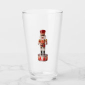 Notenkraker Puppy: Lachende Bichon Drummer Glas (Voorkant)