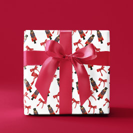 Notenkraker Red Bow grillige feestelijke kerst Cadeaupapier