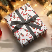 Notenkraker Red Bow grillige feestelijke kerst Cadeaupapier