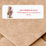 Notenkraker Red Magical Birthday | feestelijk Etiket<br><div class="desc">Voeg een charmante,  feestelijke touch toe aan uw verjaardagsmailings met dit Notenkraker Red Magical Birthday Return-adreslabel. Met een klassiek ontwerp van de Notenkraker en gedurfde rode accenten,  is het perfect voor het aanvullen van uw uitnodigingen met Notenkraker-thema of bedankkaarten. Een stijlvolle manier om uw partijcorrespondentie te personaliseren.</div>