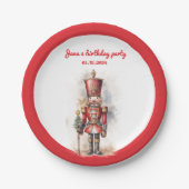 Notenkraker Red Magical Birthday Papieren Bordje (Voorkant)