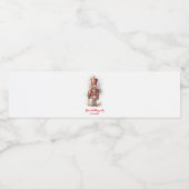 Notenkraker Red Magical Birthday Waterfles Etiket (Enkel label)