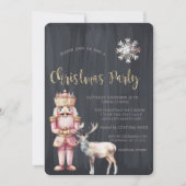 Notenkraker rendier, sneeuwvlok Kerstmis Kaart (Voorkant)