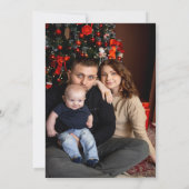 Notenkraker Rode Kerstmis Party Foto Kaart (Achterkant)