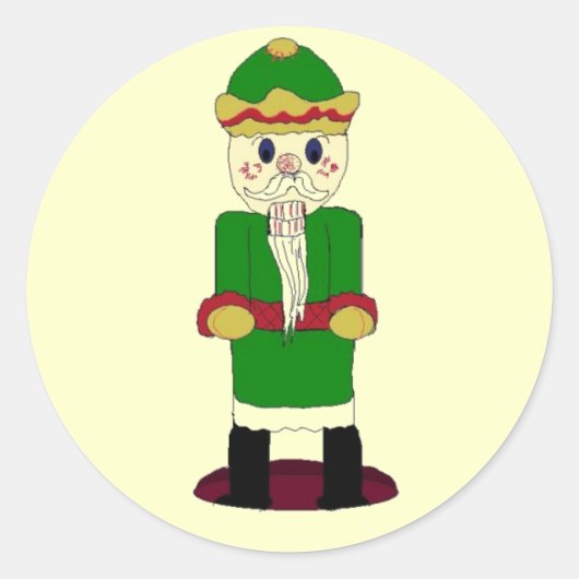 Notenkraker Ronde Sticker (Voorkant)