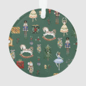 Notenkraker rood en goud ballerina eerste Kerstmis Ornament (achterkant)