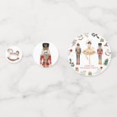 Notenkraker rood en goud ballerina verjaardagsfees confetti (Voorkanten)