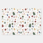 Notenkraker rood goud ballerina verjaardagsfeest inpakpapier vel (Voorkant 3)