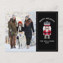 Notenkraker Rood Zwart Elegante Kerstfoto Briefkaart