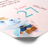 Notenkraker Roze Eerste Verjaardag Milestone Poste Poster (Hoek)