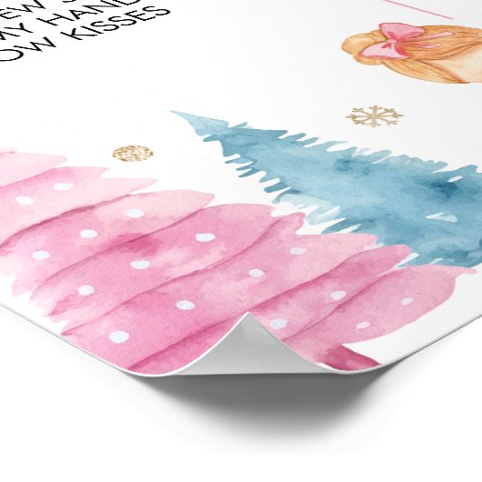 Notenkraker Roze Fairy Verjaardag Milestone Poster (Hoek)