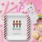 Notenkraker Roze Meisje Kerst Baby shower Papieren Bordje (Feest)