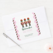 Notenkraker Roze Meisje Kerst Baby shower Vierkante Sticker (Envelop)