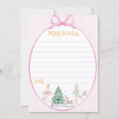 Notenkraker Roze Strik Verjaardag Tijd Capsule Kaa Bedankkaart (Voorkant)