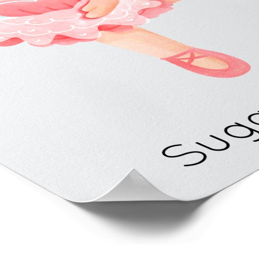 Notenkraker Roze Suiker Plum Fairy Kerstmis Poster (Hoek)