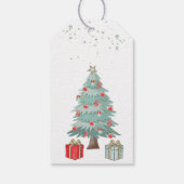 Notenkraker, schommelpaard en kerstboom cadeaulabel (Achterkant)